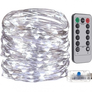 USB  eglīšu  lampiņas - 300  LED  stieple, auksti  balti