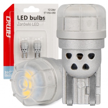 LED  spuldzess  360  Pure  Light  Series  STANDARD  T10  W5W  3x3020  SMD  White  12V/24V  AMIO-03725