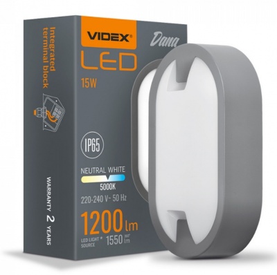 VIDEX  LED  āra  gaismeklis  15w  IP65  VLE-BH12O-155