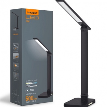 VIDEX  LED  dimmējama  1800/3000/3800/4500/5000/6500K  18w  galda  lampa  ar bezvadu lādētāju  VL-TF17B