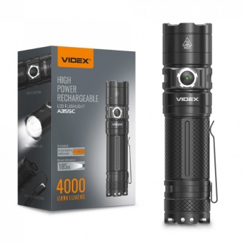 VIDEX  LED  lukturis  LED CREE XHP50.2 20W 4000LM 5000K, LI-ION 26650 5000MAH  VLF-A355C