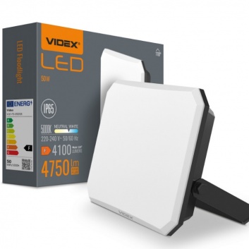 VIDEX  LED  prožektors  50W, 4100LM 5000K  VLE-F3-0505B