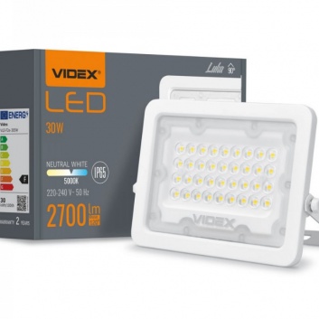 VIDEX  LED  prožektors  30W, 2700LM 5000K  VLE-F2e-305W
