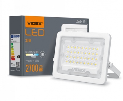 VIDEX  LED  prožektors  30W, 2700LM 5000K  VLE-F2e-305W