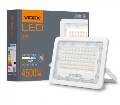 VIDEX  LED  prožektors  50W, 4500LM 5000K, VIDEX-LUCA   VLE-F2e-505W