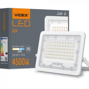 VIDEX  LED  prožektors  50W, 4500LM 5000K, VIDEX-LUCA   VLE-F2e-505W