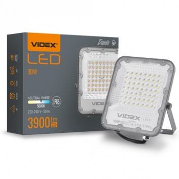 VIDEX  LED  industriālais  prožektors  30W, 3900LM  5000K, DAVIS  VL-F2-305G