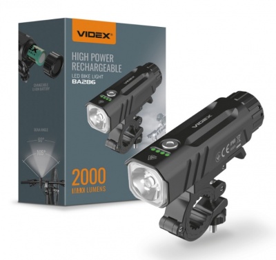 VIDEX  LED  velosipēda  lukturis   LUMINUS  SST40  20W,  2000LM 5000K,  LI-ION 21700 4000MAH  VLF-BA286