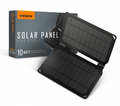 VIDEX  solārais  panelis  10W (MAX 5.3V, 1.9A) MONO+ETFE  VSO-F510U