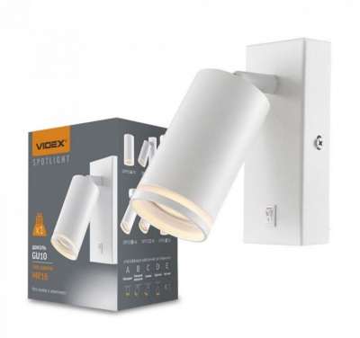 VIDEX  sienas  lampa  GU10-KENT-WHITE, BALTA  VL-SPF05E-W