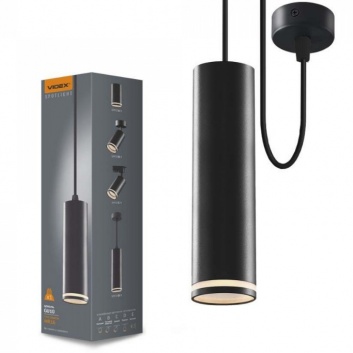 VIDEX  griestu  lampa  GU10-TATUM-BLACK  VL-SPF05D-B