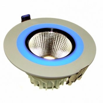 LED  iebūvējamais  gaismeklis  LED COB  Midas  15W+2W 3000K+zils