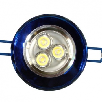 LED  iebūvējamais  gaismeklis  Kim Blue  3*1W  dienas  balts