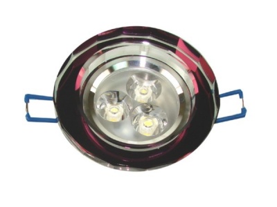 LED  iebūvējamais  gaismeklis  Tauri  Purple  3*1W  dienas  balts