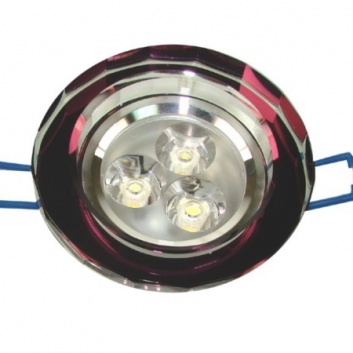 LED  iebūvējamais  gaismeklis  Tauri  Purple  3*1W  dienas  balts