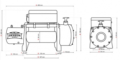 Elektriskā  vinča  DWM 10000 HD  (4536kg)