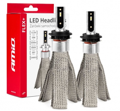 LED  auto  spuldzes  FLEX+ Series  H7-1  canbus  6000K  12-24V  AMIO-03661