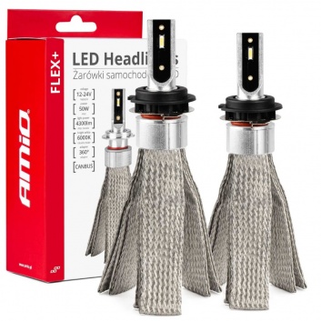 LED  auto  spuldzes  FLEX+ Series  H7-1  canbus  6000K  12-24V  AMIO-03661