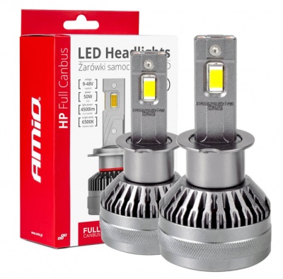 LED  auto  spuldzes  HP  Series  H3  12-24V  6500k  AMIO-03672  Full  Canbus